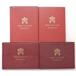 Papal coins - Lotto di quattro blister 500 lire Sede Vacante com...