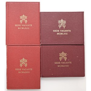 Papal coins - Lotto di quattro blister 500 lire Sede Vacante com...