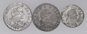 Savoy Coins - Lot of three coins of Victor Amadeus III as per...