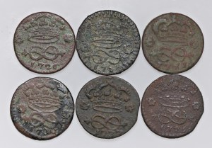 Savoy Coins - SAVOY Lot of six 2-denier coins...