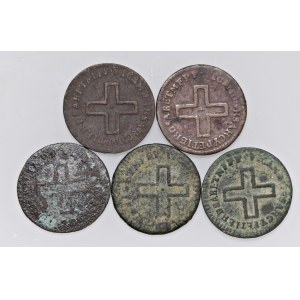 Savoy Coins - SAVOIA Lotto di cinque monete da 2 denari...
