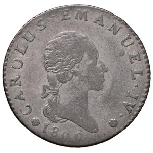 Savoy Coins - Carlo Emanuele IV (1796-1802) 7,6 Soldi 1800 - Nom...