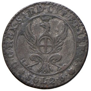 Savoy Coins - Vittorio Emanuele I (1814-1821) 2,6 Soldi 1815 - N...