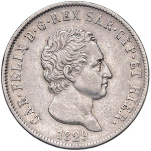 Savoy Coins - Carlo Felice (1821-1831) 5 Lire 1829 G - Nomisma 5...