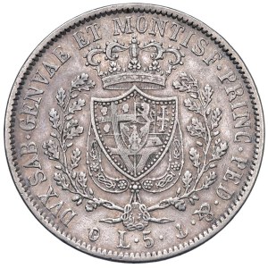 Savoy Coins - Carlo Felice (1821-1831) 5 Lire 1829 G - Nomisma 5...