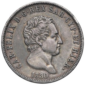 Savoy Coins - Carlo Felice (1821-1831) 5 Lire 1830 T L - Nomisma...