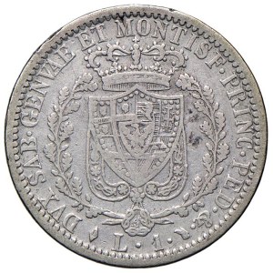 Savoy Coins - Carlo Felice (1821-1831) Lira 1827 T - Nomisma 593...