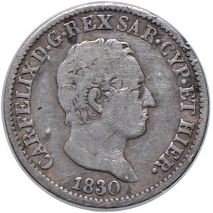 Savoy Coins - Carlo Felice (1821-1831) 50 Centesimi 1830 T (P) -...