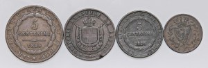 Savoy Coins - Charles Felix (1821-1831) Lot of four coins c...