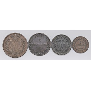 Savoy Coins - Carlo Felice (1821-1831) Lotto di quattro monete c...