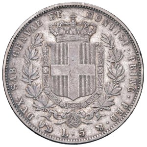 Savoy Coins - Vittorio Emanuele II (1849-1861) 5 Lire 1852 G - N...