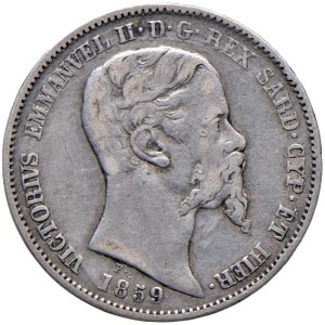 Savoy Coins - Vittorio Emanuele II (1849-1861) Lira 1859 M - Nom...