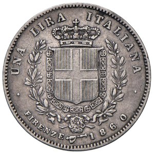Savoy Coins - Vittorio Emanuele II re eletto (1859-1861) Lira 18...