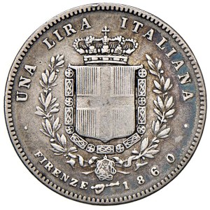 Savoy Coins - Vittorio Emanuele II re eletto (1859-1861) Lira 18...