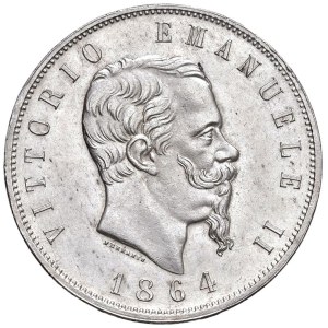Savoy Coins - Vittorio Emanuele II (1861-1878) 5 Lire 1864 N - N...