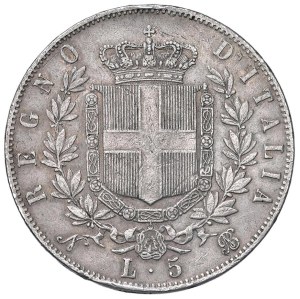 Savoy Coins - Victor Emmanuel II (1861-1878) 5 lire 1864 N - N...
