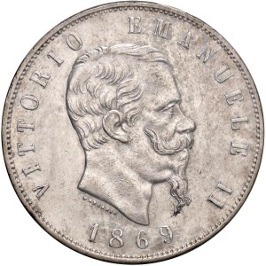 Savoy Coins - Vittorio Emanuele II (1861-1878) 5 Lire 1869 M - N...