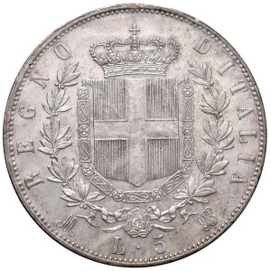 Savoy Coins - Vittorio Emanuele II (1861-1878) 5 Lire 1869 M - N...