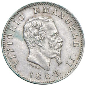 Savoy Coins - Vittorio Emanuele II (1861-1878) Lira 1863 M stemm...