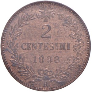 Savoy Coins - Umberto I (1878-1900) 2 Centesimi 1898 - Nomisma 1...