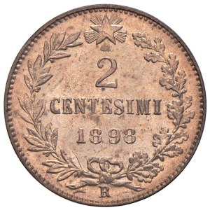 Savoy Coins - Umberto I (1878-1900) 2 Centesimi 1898 - Nomisma 1...