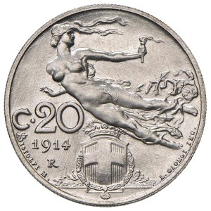 Savoy Coins - Victor Emmanuel III (1900-1946) 20 cents 191...
