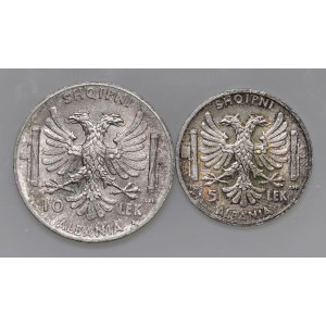Savoy Coins - Vittorio Emanuele III (1900-1946) Albania - 10 e 5...