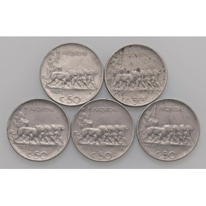 Savoy Coins - Lotto di 5 monete di Vittorio Emanuele III tipo le...
