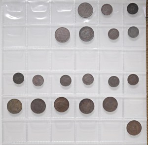 Savoy Coins - Lot of 19 copper Kingdom coins of 2 and one ce...