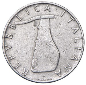 Italian Republic - REPUBBLICA ITALIANA (1946-) 5 Lire 1956 - IT RR Le...
