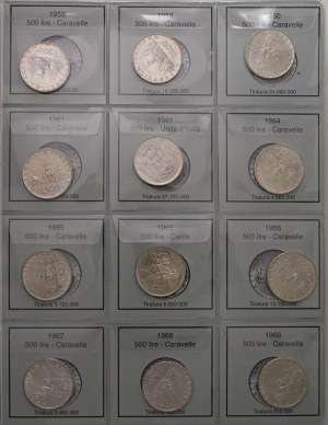 Italian Republic - REPUBBLICA ITALIANA Collection of the 500 lire and other...