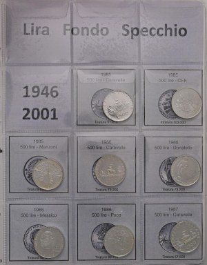 Italian Republic - REPUBBLICA ITALIANA Collection of the 500 lire and other...