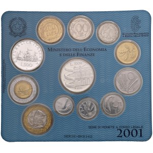Italian Republic - REPUBBLICA ITALIANA Divisionale 2001 - 12 valori i...