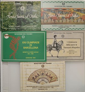 Italian Republic - REPUBBLICA ITALIANA Commemorative Coins: Flora and Fa...