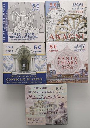 Italian Republic - REPUBBLICA ITALIANA 5 Euro 2010 Confindustria, 201...