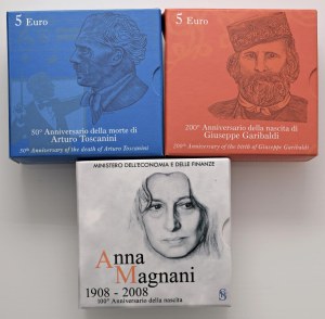 Italian Republic - REPUBBLICA ITALIANA 5 Euro 2007 Toscanini, 2007 Ga...