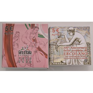 Italian Republic - REPUBBLICA ITALIANA 5 Euro 2009 Giro d'Italia, 200...