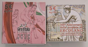 Italian Republic - REPUBBLICA ITALIANA 5 Euro 2009 Giro d'Italia, 200...