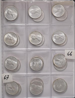 Italian Republic - Album containing 96 coins of 500 lira carave type...