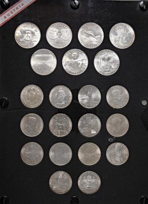 Foreign coins - AUSTRIA Lot of seven pieces of 50 Schilling and sed...