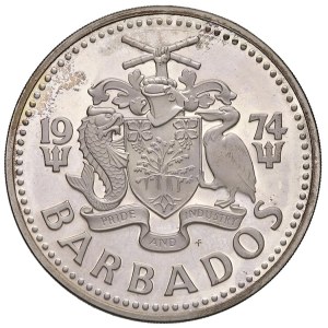 Foreign coins - BARBADOS 10 Dollari 1974 - AG (g 37,85)...