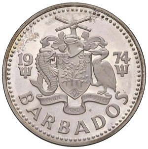 Foreign coins - BARBADOS 10 dollars 1974 - AG (g 37.85)...