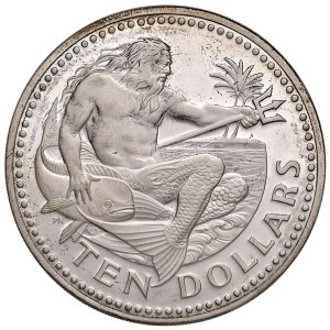 Foreign coins - BARBADOS 10 dollars 1974 - AG (g 37.85)...