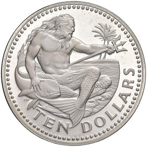 Foreign coins - BARBADOS 10 dollars 1975 - AG (g 37.50)...