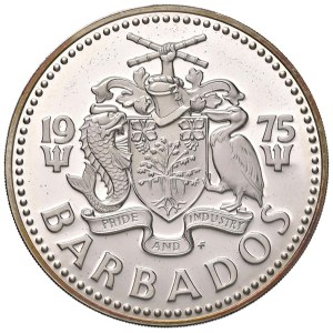 Foreign coins - BARBADOS 10 Dollari 1975 - AG (g 37,09)...