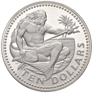 Foreign coins - BARBADOS 10 dollars 1975 - AG (g 37.09)...