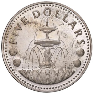 Foreign coins - BARBADOS 5 Dollari 1974 - AG (g 31,70)...
