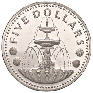 Foreign coins - BARBADOS 5 Dollari 1975 - AG (g 31,83)...