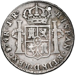 Foreign coins - BOLIVIA Charles III (1759-1825) 4 Reales 1776 PTS JR...