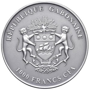 Foreign coins - CAMERUN 1.000 Franchi CFA 2015 Gattopardo - AG (g ...